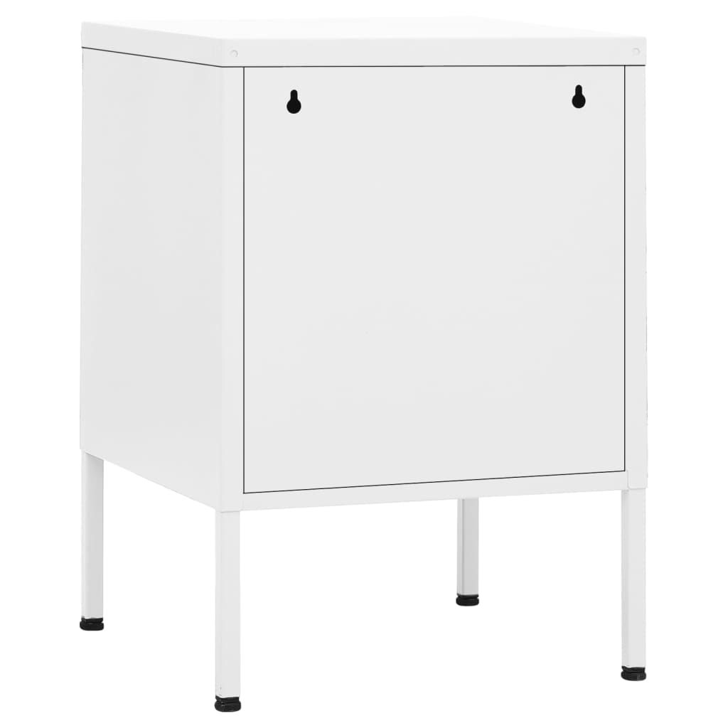 Comodini 2 pz Bianchi 35x35x51 cm in Acciaio