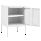 Comodini 2 pz Bianchi 35x35x51 cm in Acciaio