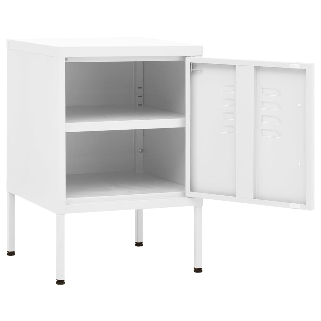 Comodini 2 pz Bianchi 35x35x51 cm in Acciaio