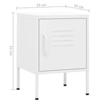 Comodini 2 pz Bianchi 35x35x51 cm in Acciaio