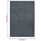 Tappeto a Pelo Corto 160x230 cm Antracite