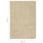 Tappeto Shaggy Crema 160x230 cm Antiscivolo