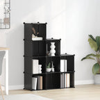 Organizzatore Portaoggetti con 9 Cubi Nero in PP