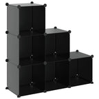 Organizzatore Portaoggetti con 6 Cubi Nero in PP