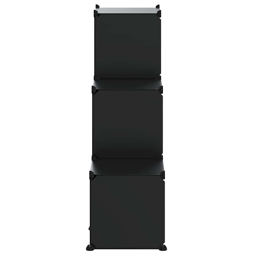 Organizzatore Portaoggetti con 6 Cubi Nero in PP
