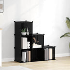 Organizzatore Portaoggetti con 6 Cubi Nero in PP