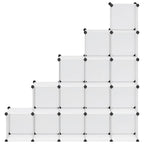 Organizzatore Portaoggetti con 15 Cubi Trasparenti in PP