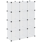 Organizzatore Portaoggetti con 12 Cubi Trasparenti in PP