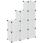 Organizzatore Portaoggetti con 9 Cubi Trasparenti in PP