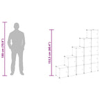Organizzatore Portaoggetti con 15 Cubi e Ante Trasparenti in PP