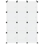Contenitore a Cubo con 12 Cubi e Ante Trasparente PP