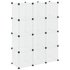 Contenitore a Cubo con 12 Cubi e Ante Trasparente PP