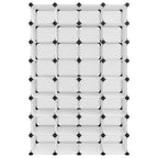 Scarpiera Trasparente 93x36,5x140 cm in PP