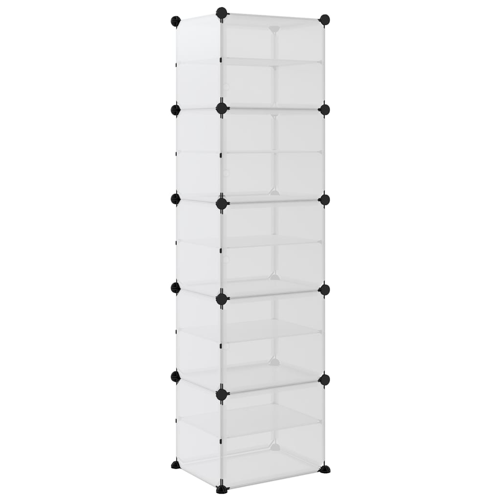 Scarpiera Trasparente 44x31,5x153,5 cm in PP