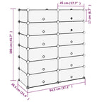 Scarpiera Trasparente 94,5x36,5x106 cm in PP
