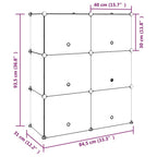 Scarpiera Nera 84,5x31x93,5 cm in PP
