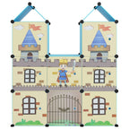 Scaffale Portaoggetti per Bambini con 8 Cubi Blu in PP