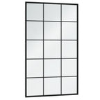 Specchio a Parete Nero 100x60 cm in Metallo