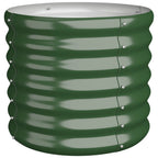 Vaso da Giardino Acciaio Zincato 40x40x36 cm Verde