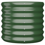 Vaso da Giardino Acciaio Zincato 40x40x36 cm Verde