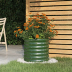 Vaso da Giardino Acciaio Zincato 40x40x36 cm Verde