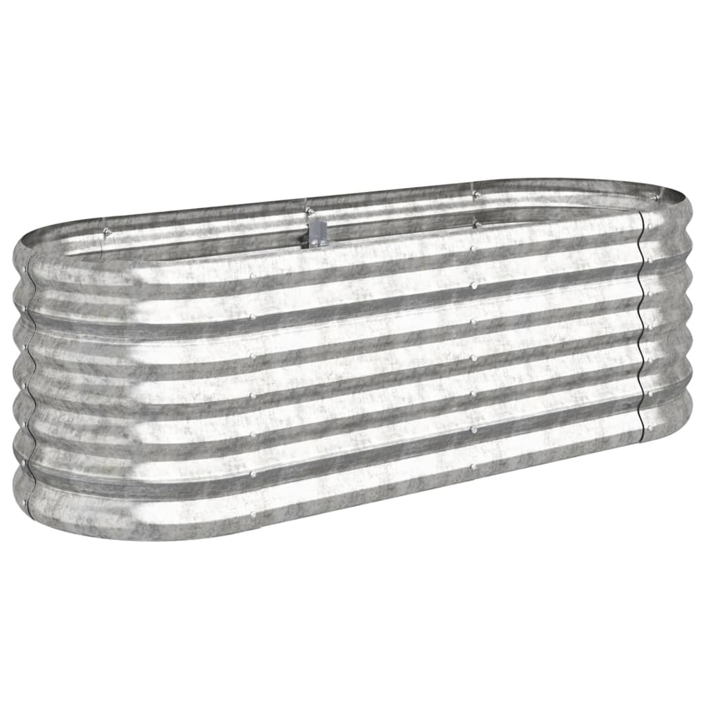 Letto Giardino Acciaio Zincato 114x40x36cm Argento