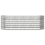 Letto Giardino Acciaio Zincato 114x40x36cm Argento
