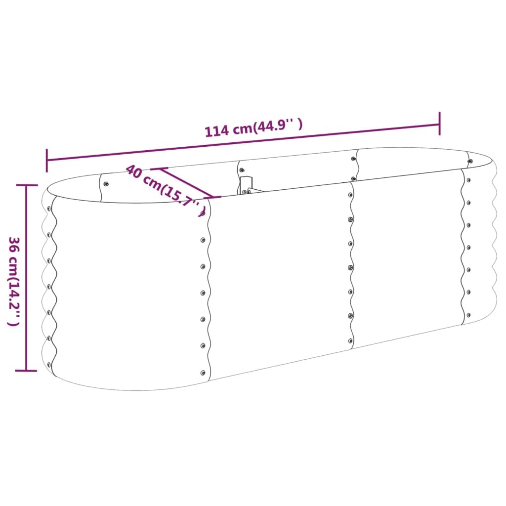 Letto Giardino Acciaio Zincato 114x40x36cm Argento