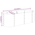 Letto Giardino Acciaio Zincato 114x40x36cm Argento