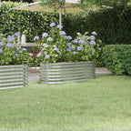 Letto Giardino Acciaio Zincato 114x40x36cm Argento