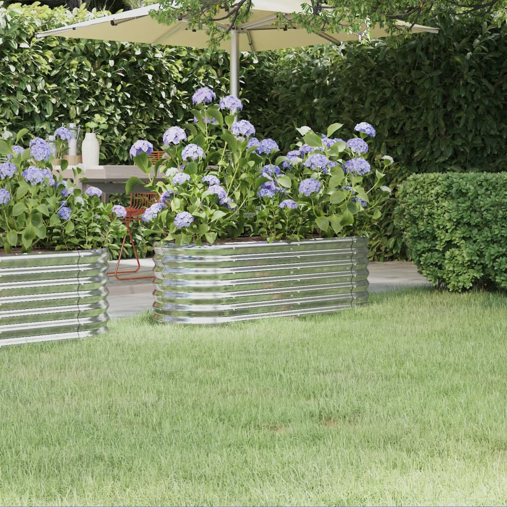 Letto Giardino Acciaio Zincato 114x40x36cm Argento