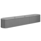 Letto Giardino Acciaio Zincato 224x40x36 cm Grigio