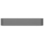 Letto Giardino Acciaio Zincato 224x40x36 cm Grigio