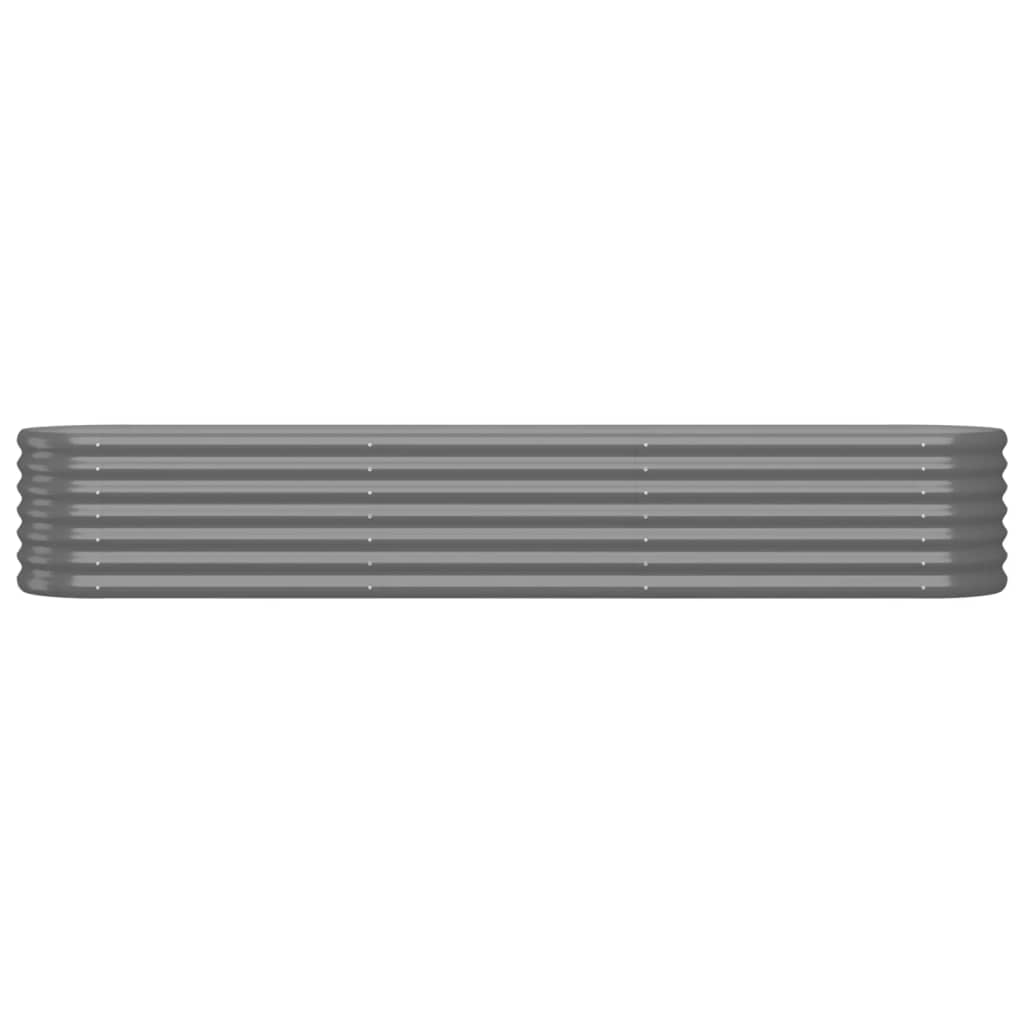 Letto Giardino Acciaio Zincato 224x40x36 cm Grigio