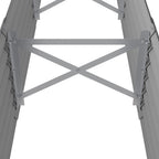Letto Giardino Acciaio Zincato 224x40x36 cm Grigio