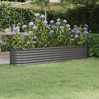 Letto Giardino Acciaio Zincato 224x40x36 cm Grigio