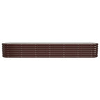 Letto Giardino Acciaio Zincato 260x40x36cm Marrone