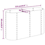Letto Giardino Acciaio Zincato 114x40x68cm Argento
