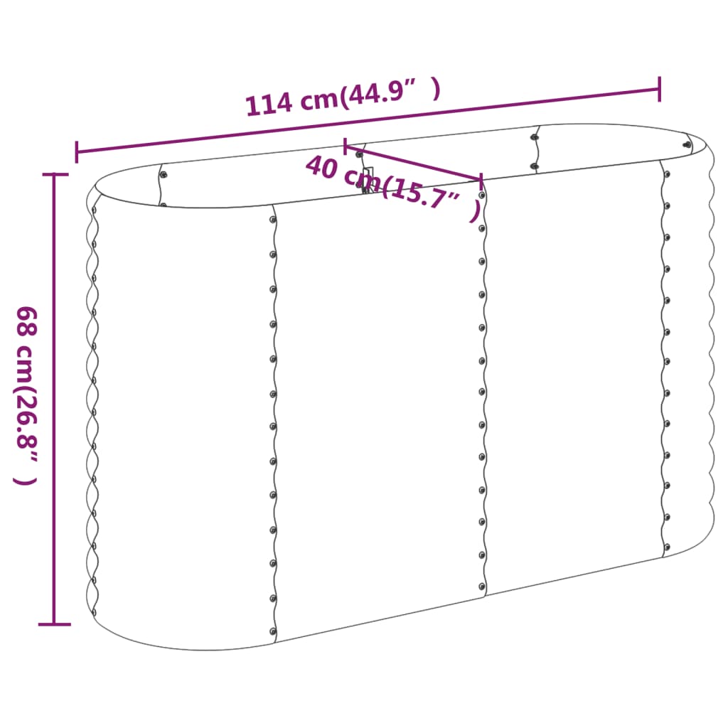 Letto Giardino Acciaio Zincato 114x40x68cm Argento