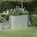Letto Giardino Acciaio Zincato 114x40x68cm Argento