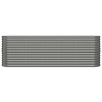 Letto Giardino Acciaio Zincato 224x40x68 cm Grigio