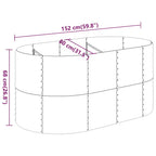Letto da Giardino in Acciaio Zincato 152x80x68 cm Antracite