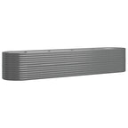 Letto Giardino Acciaio Zincato 368x80x68 cm Grigio
