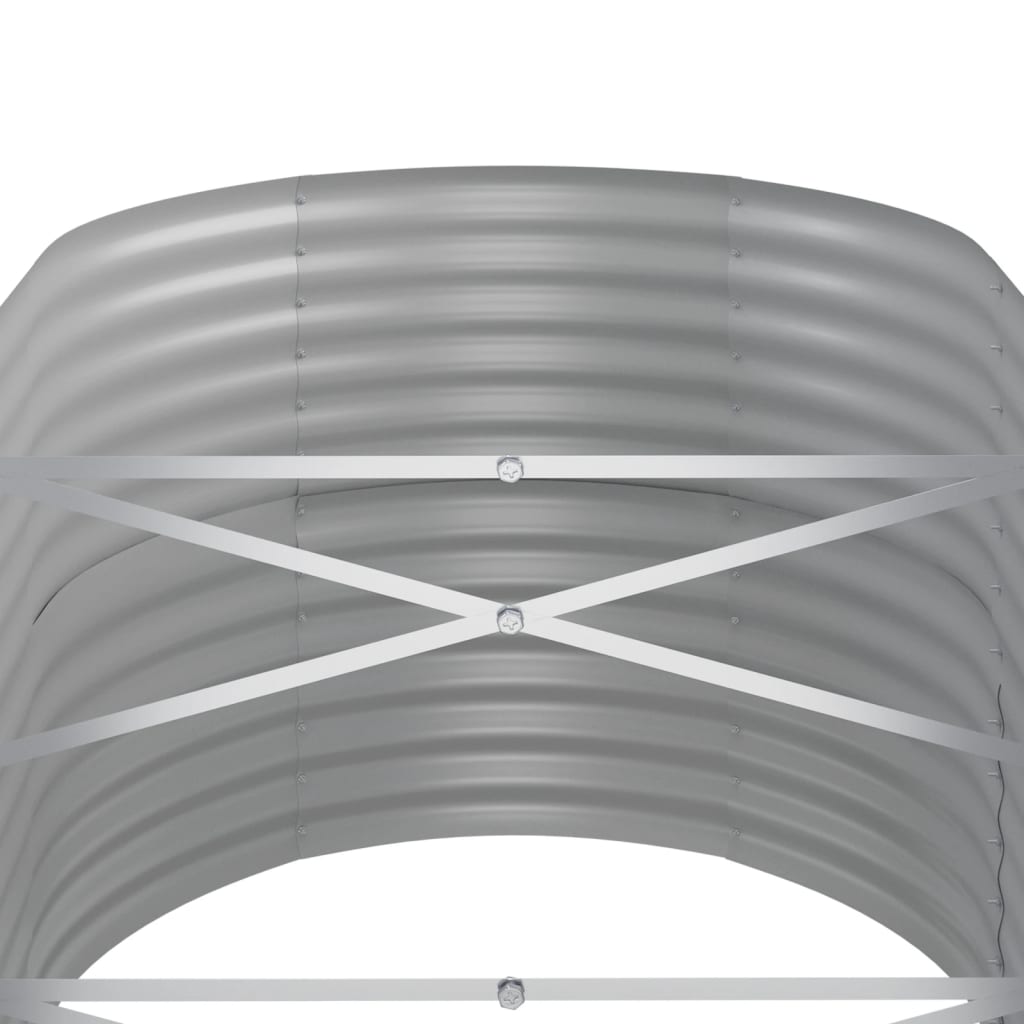 Letto Giardino Acciaio Zincato 368x80x68 cm Grigio