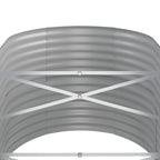 Letto Giardino Acciaio Zincato 368x80x68 cm Grigio