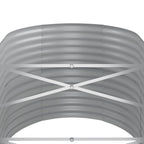 Letto da Giardino in Acciaio Zincato 368x80x68 cm Antracite