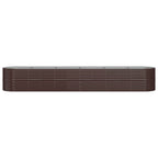 Letto Giardino Acciaio Zincato 440x80x68cm Marrone