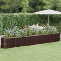 Letto Giardino Acciaio Zincato 440x80x68cm Marrone