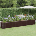 Letto Giardino Acciaio Zincato 440x80x68cm Marrone