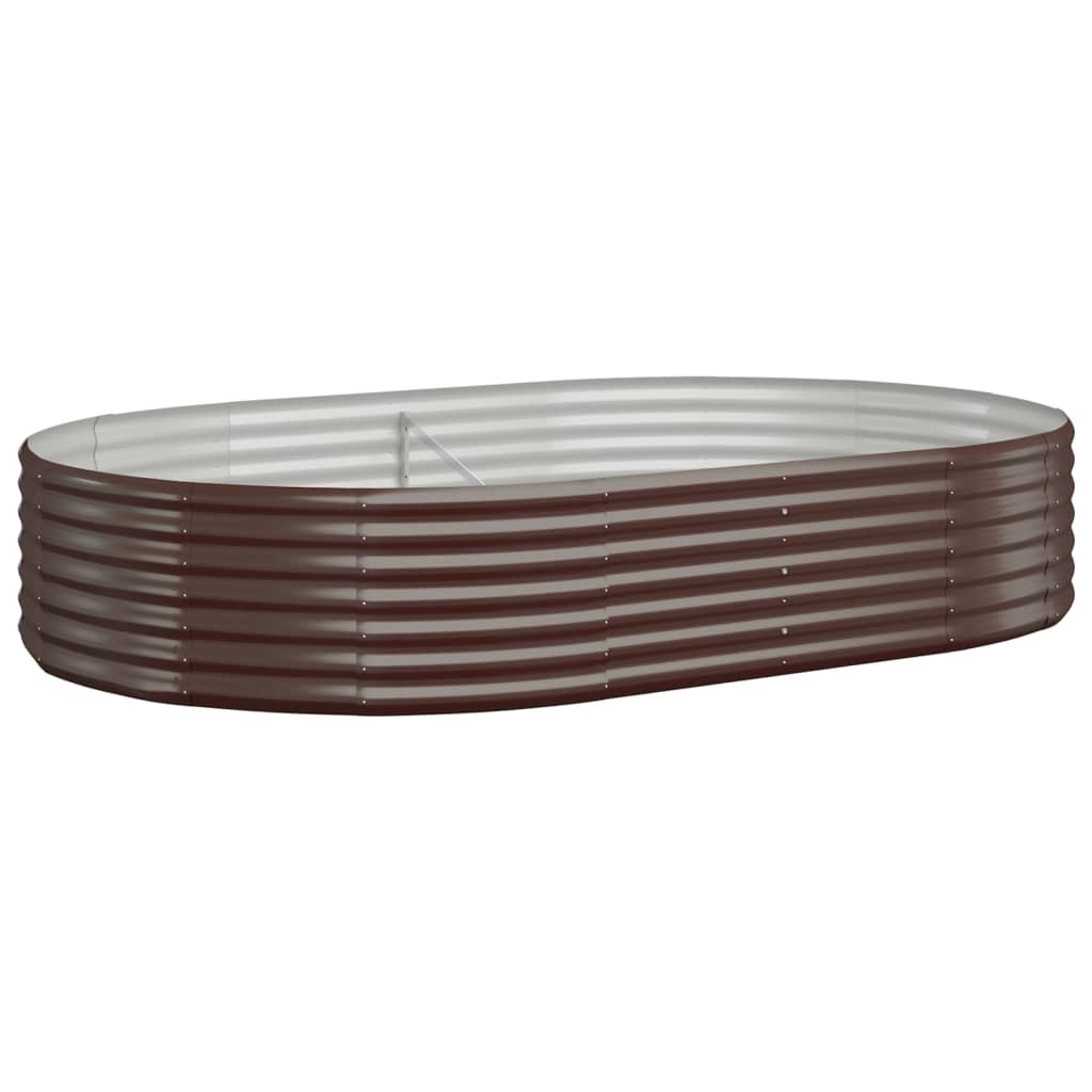 Letto Giardino Acciaio Zincato 214x140x36 cm Marrone